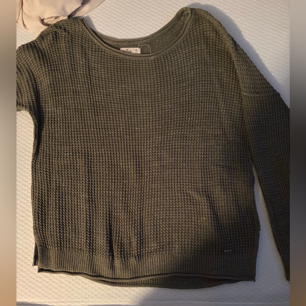 Hollister Olive Knit Pullover